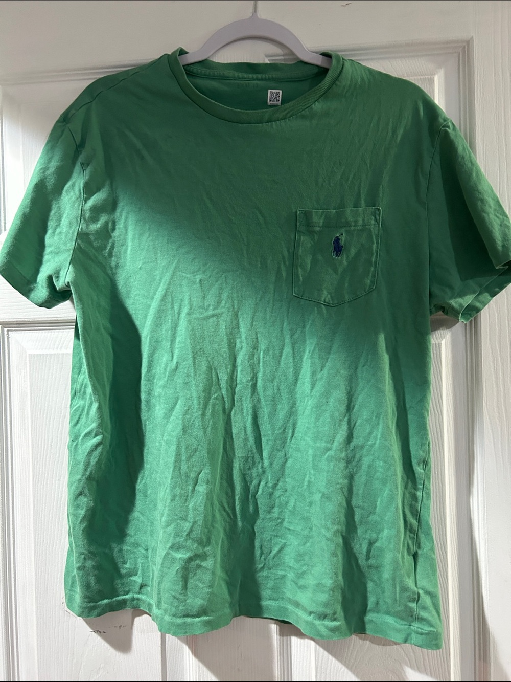 Polo by Ralph Lauren Men’s Green Pocket Tee with Blue Pony Sz M